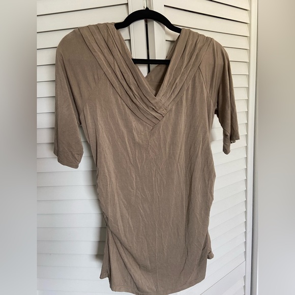 Soft Surroundings-3 blouses in red, blue and khaki - Picture 4 of 6